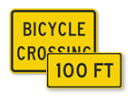 Bicycle Crossing Signs