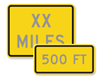 Distance Road Signs – Customizable Templates