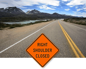 MUTCD Soft Shoulder | Right Shoulder Closed Signs