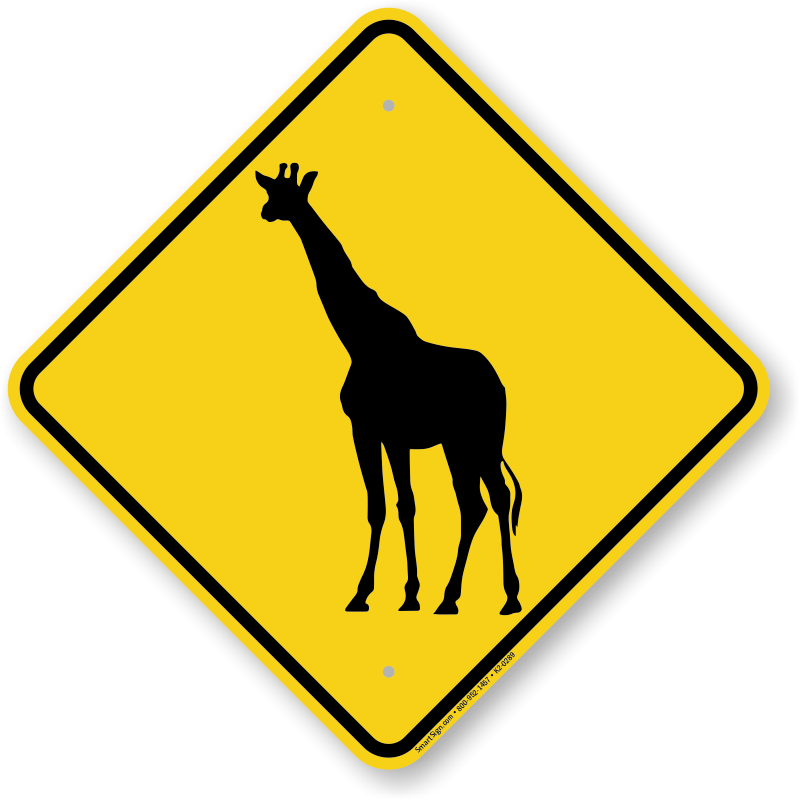 funny wildlife road signs