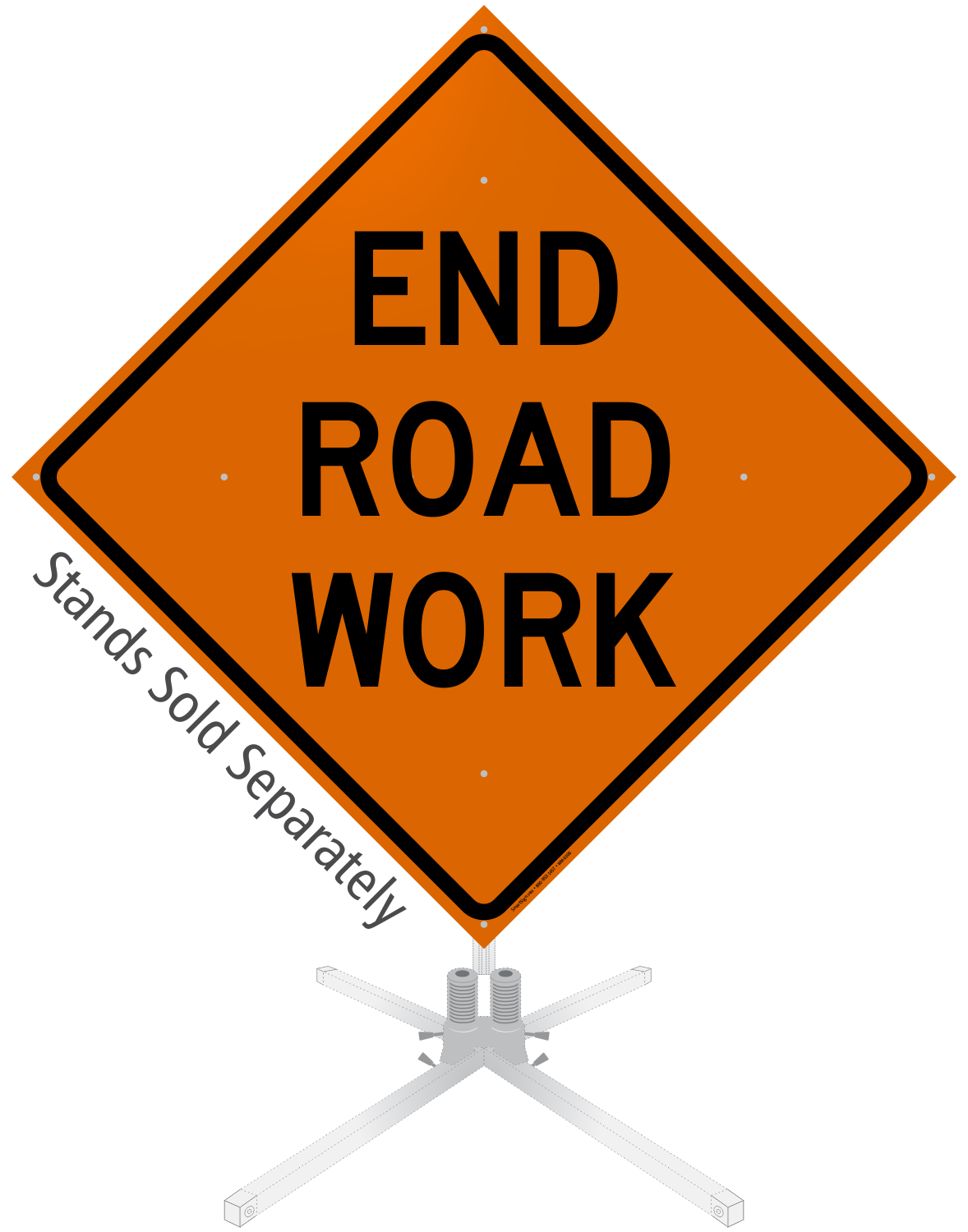 End Road Work RollUp Sign, SKU WM0106