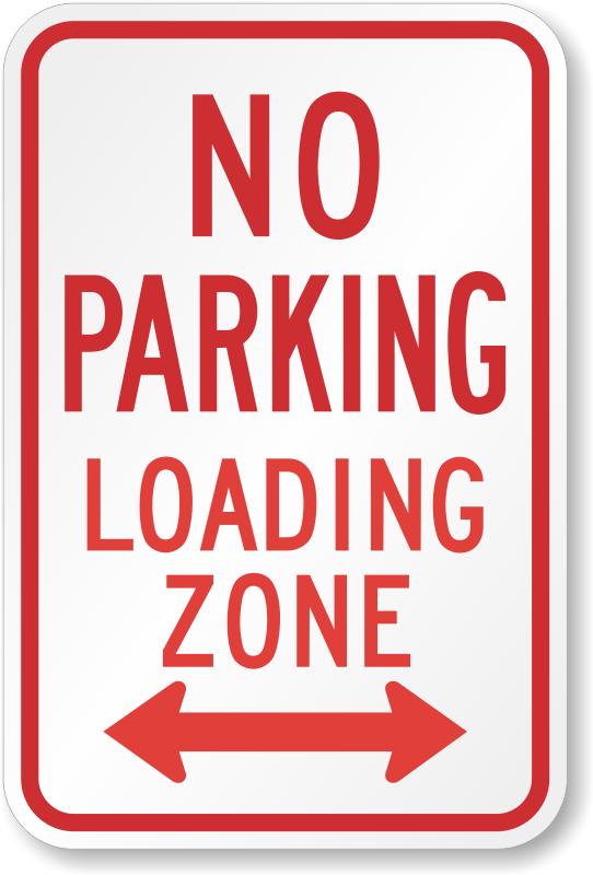 No Parking Loading Zone Sign R7 6D SKU X R7 6D