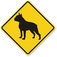 Boston Terrier Symbol Guard Dog Sign