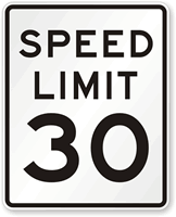 Speed Limit 30 For Road Traffic Sign