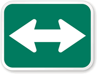 Two-Direction Arrow (Symbol) Sign To Mark Routes