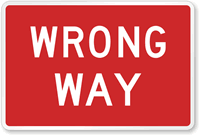 Wrong Way Bicycle Route Sign