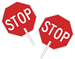 Stop: Stop Double Sided Sign w/ PVC Handle
