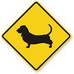 Basset Hound Symbol Guard Dog Sign