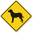 Chessie Dog Symbol Crossing Sign