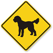 Golden Doodle Symbol Guard Dog Sign
