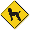 Poodle Symbol Guard Dog Sign