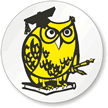 Yellow Owl School Bus Animal Emblems