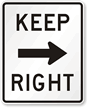 Keep Right Road Traffic Sign Symbol