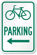 Bicycle Symbol Parking Left Arrow - Traffic Sign