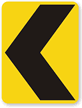 Chevron Alignment Symbol (Left) - Traffic Sign