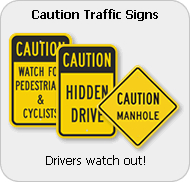 Caution - Two Way Traffic Ahead Signs , SKU: K-5885