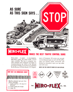1950’s Micro-Flex advertisement for red stop signs