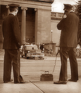 Using a Radar Gun to catch Speeders - Chicago, 1956