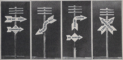 One-Way signs in 1925