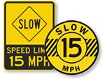 15 MPH Speed Sign , SKU: X-W13-1-15