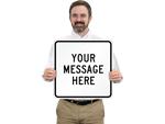 Custom Square Shaped Metal Signs