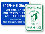 Adopt a Highway Signs