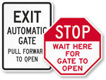 Automatic Gate Signs