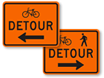 Bike Detour Signs