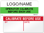 Calibrate Before Use Labels