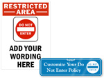 Custom Do Not Enter Door Signs