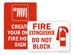 Custom Fire Extinguisher Signs