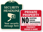 Custom Property Policy Signs