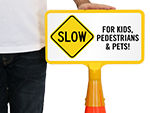 Custom Slow Down Cone Signs