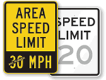 Slow Down Speed Limit Signs