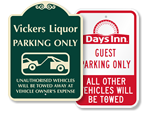 Custom Tow Away Signs