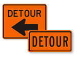 Detour Route Marker Signs