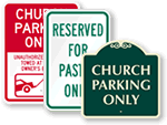 Church Parking Signs