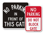 Do Not Block Gate Signs