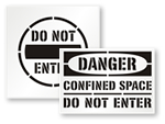 Do Not Enter Stencils