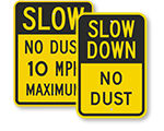 Dust Control Signs