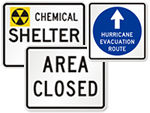 Emergency Management & Civil Defense Signs