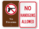 Fire & Weapon Prohibition Signs