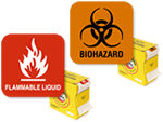 Safety Labels in Dispenser
