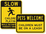 Funny Child at Play Signs