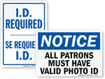 ID Required Signs