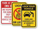 Lock Your Car Signs