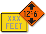 Low Clearance Crossing Signs