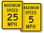 Maximum Speed Limit Signs