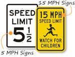 Speed Limit Signs by MPH