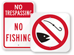 No Fishing Signs